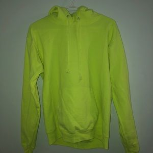 Hanes neon green hoodie